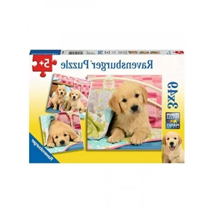 Renkli 3+ Yaş İçin 3x49 Parça Puzzle - Eğlenceli Oyun Seti