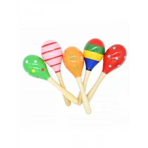 Renkli Ahşap Marakas - Eğlenceli Müzik Deneyimi