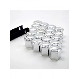 Renkli Bijon Kapagi Plastik Gri Renk Altigen 17 Mm Bijon Uyumlu 20 Adet -