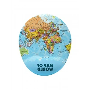 Renkli Dünya Haritası Bilek Destekli Ofis Mouse Pad