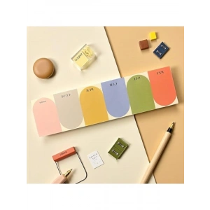 Renkli Haftalık Masa Planlayıcı - 80 Yapraklı Not Bloku