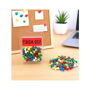 Renkli Harita Çivisi - 125 Adet Mantar Pano İğnesi