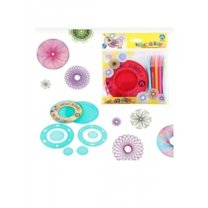 Renkli Kalemli Çizim Seti - 5 Adet Sihirli Daireler