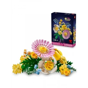 Renkli Papatya ve Lale Buketi - 373 Parça Yapım Seti