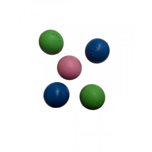 Renkli Plastik Çıngıraklı Oyun Topu, 44mm - 5 Adet