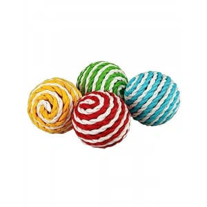 Renkli Sesli İpli Kedi Topu Seti - 2 Adet