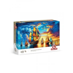 Renkli Yelken Limanı Puzzle, 500 Parça Eğlenceli Aktivite