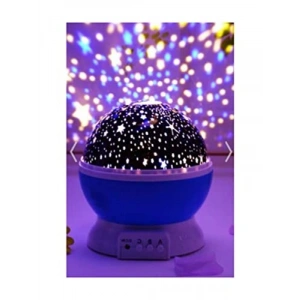 Renkli Yıldızlı Gökyüzü Projeksiyon Gece Lambası