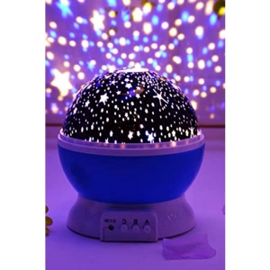 Renkli Yıldızlı Gökyüzü Projeksiyon Gece Lambası