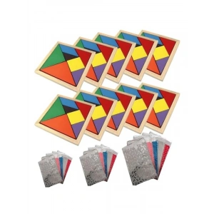 Renkli Zeka Oyunu ile Eğlenceli Tangram Seti (7 Parça)