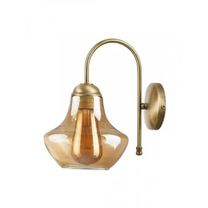 Retro Tasarımlı Rustik Duvar Aplik, Bal Camı Detaylı