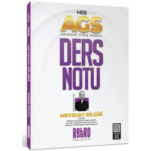 Retro Yayıncılık AGS Mevzuat Bilgisi Ders Notu
