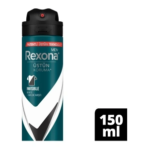 Rexona Men Erkek Sprey Deodorant Invisible Black & White 72 Saat Kesintisiz Üstün Koruma 150 ml