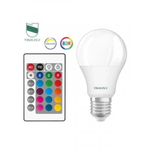 RGB Kumandalı LED Ampul, 10W Güç, Enerji Sınıfı A