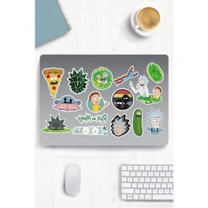 Rick And Morty Temalı Sticker Seti, Laptop ve Telefon İçin Uygun
