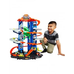 Robotik T-rex Garaj Seti - 100den Fazla Araç Saklama Özelliği