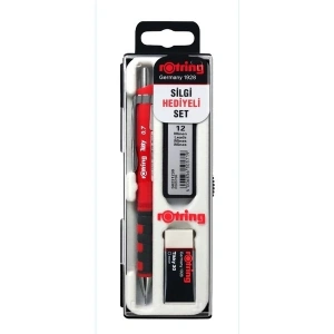 Rotring Okul Seti 0,7 Mm Kırmızı Versatil Kalem+Min+Silgi Ro-Kk07-07K