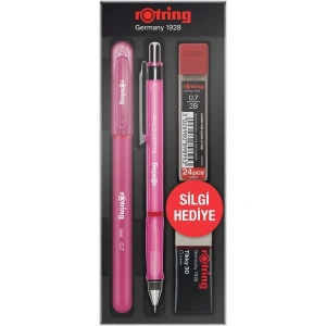 Rotring Okul Seti Visuclick+Jel 0.7 MM Pembe