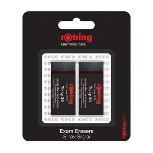 Rotring Tikky 30 Sınav Silgisi 2li Paket Siyah