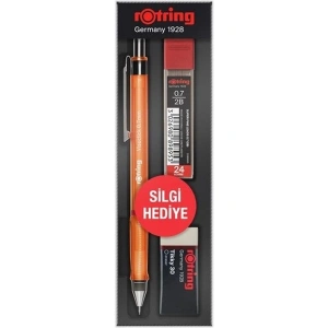 Rotring Visuclick (Min + Silgi + Versatil Kalem) Okul Seti 07Mm Şeffaf Turuncu
