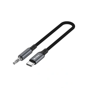 S-Link Armor Mc-01 120CM Type-C To M Aux Örgülü Metal Başlıklı Siyah Ses Kablosu