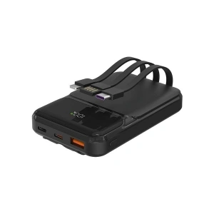 S-Link P104 10000MAH Prm Dahili Kablolu HSC22.5W+PD20W Siyah LCD Powerbank