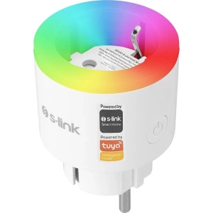 S-Link Sl-03 16A Akım Korumalı Akıllı Priz Rgb Işıklı 2.4 G Wıfı&bt Tuya Destekli