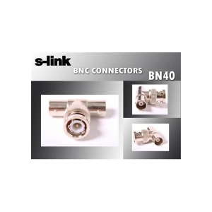 S-Link Sl-Bn40 Bnc M To 2*Bnc F T 50 Li Paket Connector