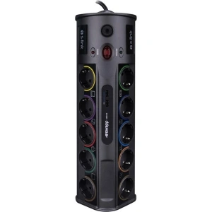 S-Link Spg3-J-5 1.5 Metre 306Joule 5 Li Akım Korumalı Priz Siyah