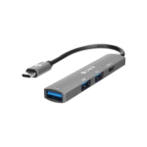 S-link SWV-USBC023 4 in 1 Gri Metal TypeC to 2-USB2.0 USB 3.0, PD Type C Adaptör