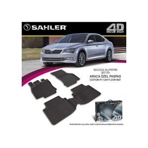 Sahler Skoda Superb 2015-2023 Uyumlu 4.5D Premium Havuzlu Oto Paspas- Superb
