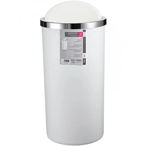 Sallanabilir Kapaklı Çöp Kovası - 35 lt, Beyaz
