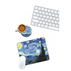 Sanat Temalı Mouse Pad ve Bardak Altlığı Seti