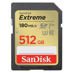 Sandisk Extreme 512GB 180MB/S Sd Uhs-I 4K UHD Hafıza Kartı SDSDXVV-512G-GNCIN
