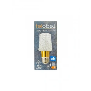 Sarı Işık 4W Kristal Led Ampul E27, Dekoratif Tasarım