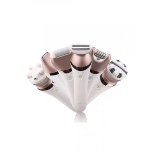 Şarj Edilebilir 6 Başlıklı Yüz Epilatörü - Rose Gold & Beyaz