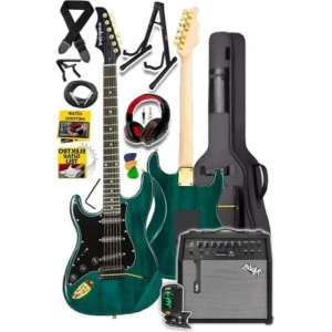 Şarjlı 50W Elektro Gitar Seti, Kulaklık ve Amfi ile Tam Set