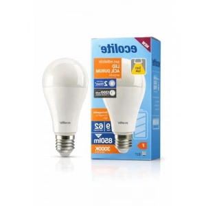 Şarjlı LED Acil Durum Ampulü, 9W E27 Gün Işığı Renk