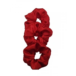 Saten Saç Tokası 3lü Set - Kırmızı