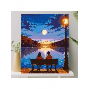 Sayılarla Boyama Tuval Seti - 40x50 CM, Fırça ve Boya Dahil