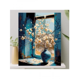 Sayılarla Boyama Tuval Seti - Camdaki Vazo Temalı