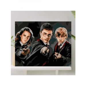 Sayılarla Boyama Tuval Seti Fırça ve Boya Dahil, 40x50 CM