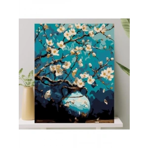 Sayılarla Boyama Tuval Seti - Fırça ve Boyalar Dahil 40x50 cm