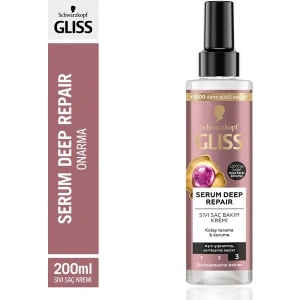 Schwarzkopf Gliss Serum Deep Repair Onarıcı Sıvı Saç Bakım Kremi 200 Ml
