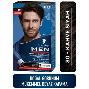 Schwarzkopf Men Perfect Beyazlara Karşı Jel Boya 80 Kahve Siyah