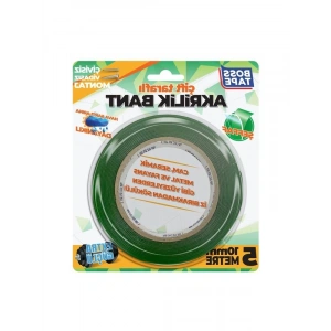 Şeffaf Akrilik Liner Bant, 10 mm x 5 m Boyutunda Yeşil Renkli