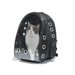 Şeffaf Astronot Tasarımlı Kedi Taşıma Sırt Çantası