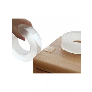 Şeffaf Çift Taraflı Nano Bant - 3 Metre, Güçlü Yapışma Özelliği