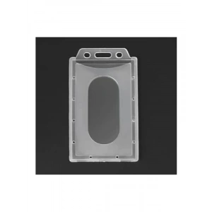 Şeffaf Dikey Yaka Kartı Kılıfı - Kart Koruyucu