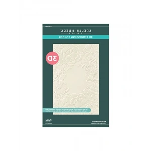 Şeffaf Dört Yapraklı Çiçekli 3D Kabartma Klasörü, 21,5 x 14 cm